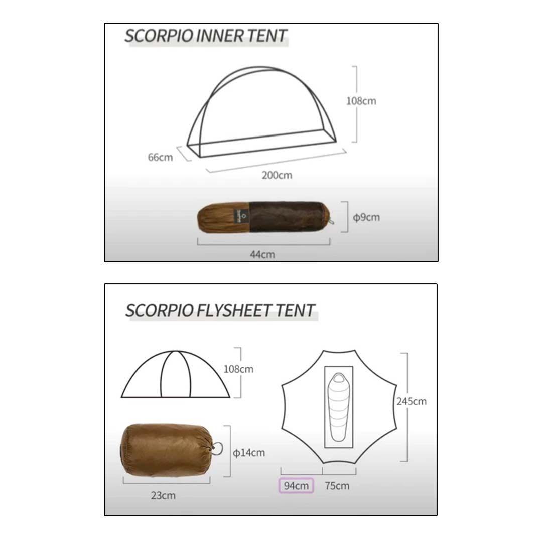 Thous Winds 蠍座テント、インナー、フライシート、グラウンドシート
