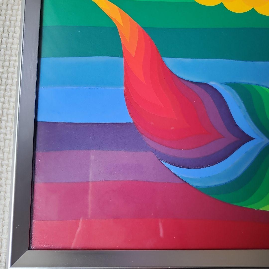 ay-o 靉嘔 1976 250部限定 花　アイオー 虹の画家 シルクスクリーン