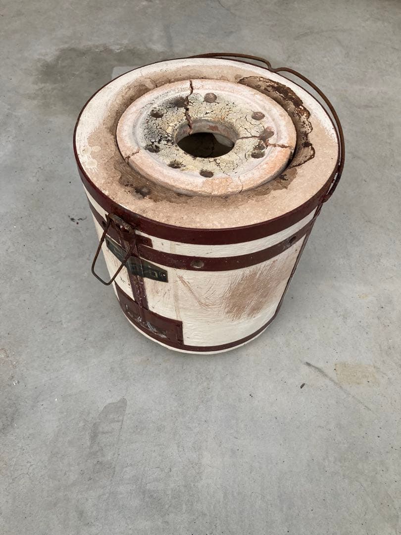 【昭和レトロ】金華煉炭火鉢 煉炭 ウロコボシ　古家具　キンカ