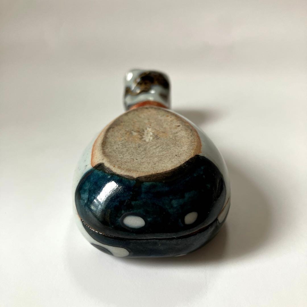 【茶道具】宮川香齋作 真葛焼 琵琶袋形香合 色絵金銀彩 真葛印 希少品