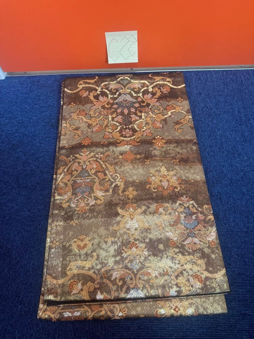 2701袋帯 古代彫金紋 西陣織 金糸　高級上質上品　約440cm 未使用