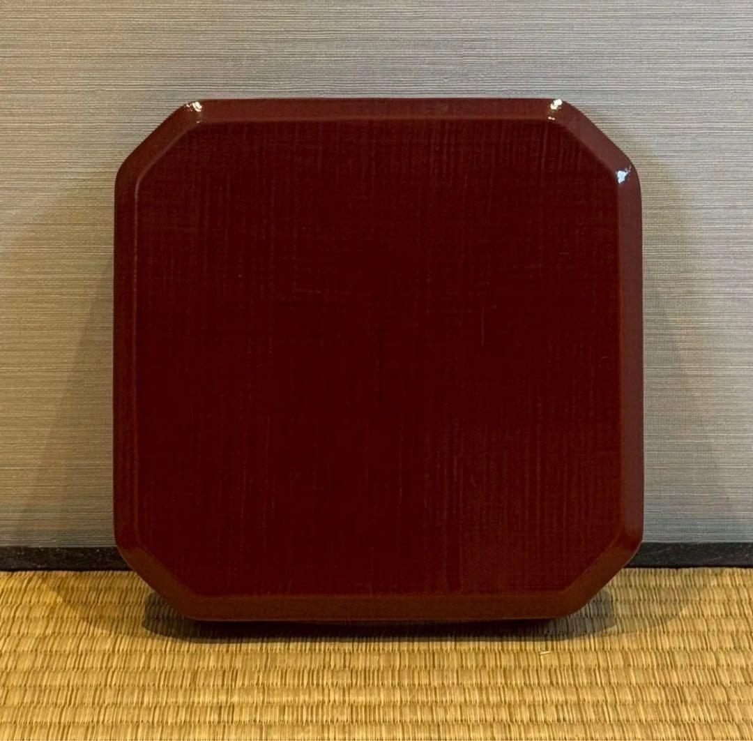 塗師 堅地屋清兵衛 作 冷泉好朱絵 縁高5重 2組 計10点 茶懐石道具 弁当箱