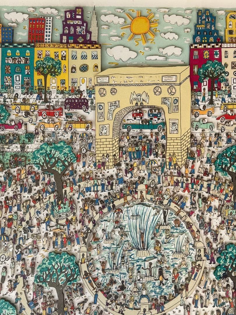 James Rizzi ジェームス•リジィ　3D シルク　アート