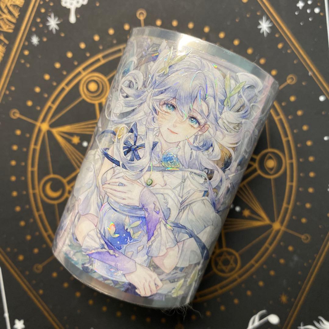 【C1】海外　10m巻　貝殻光マスキングテープ　人物系/背景系/装飾系