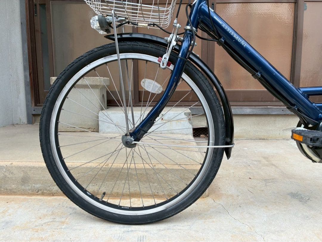電動自転車　№8256 ブリヂストン　アシスタ　ユニ　24インチ　紺　神戸　大阪