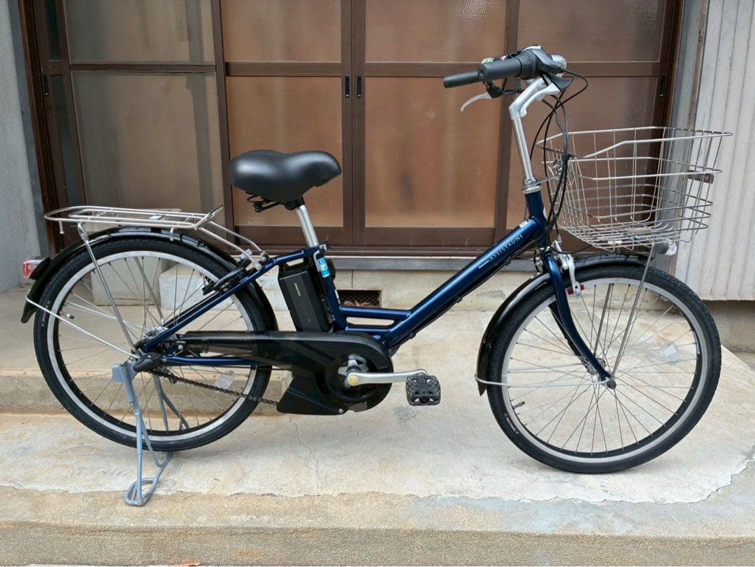 電動自転車　№8256 ブリヂストン　アシスタ　ユニ　24インチ　紺　神戸　大阪