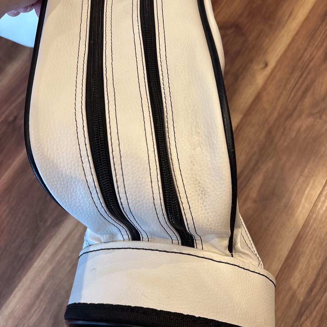 マルボン×ジョーンズ キャディバッグ ホワイト ゴルフ トラ 刺繍