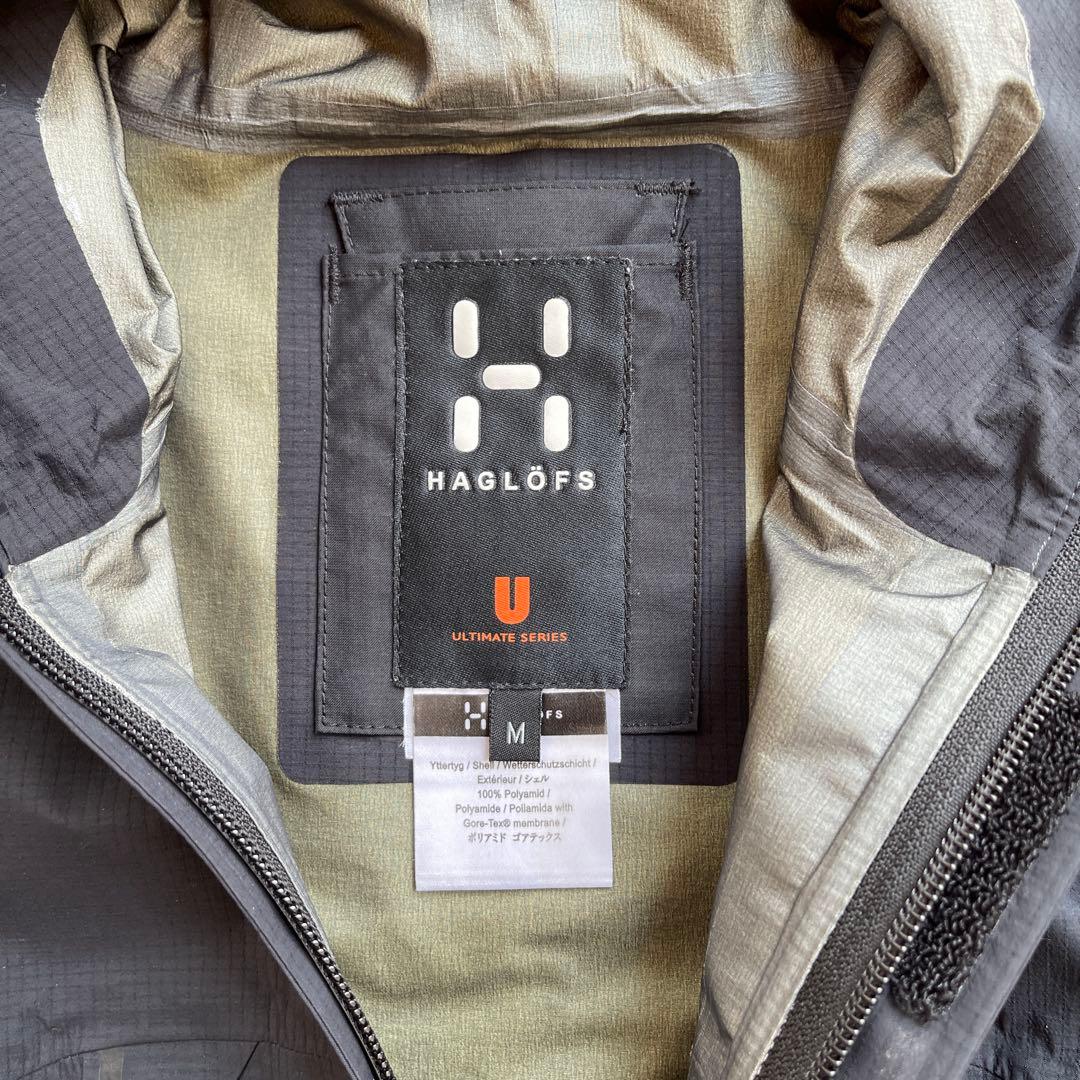 【美品】HAGLOFS スピリッツジャケット ブラック　男性用　Mサイズ