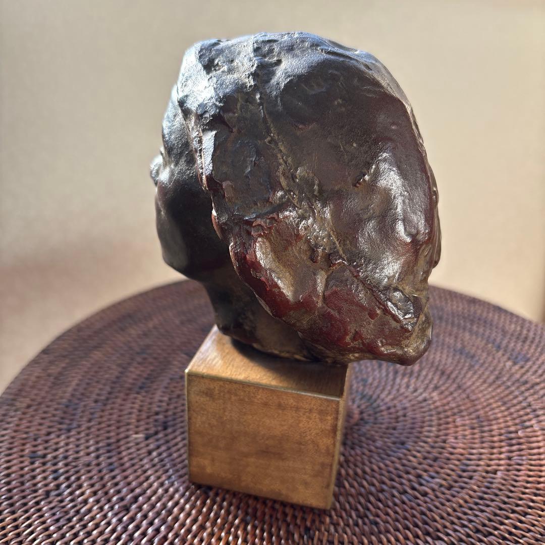 加藤顕清　ブロンズ像　顔