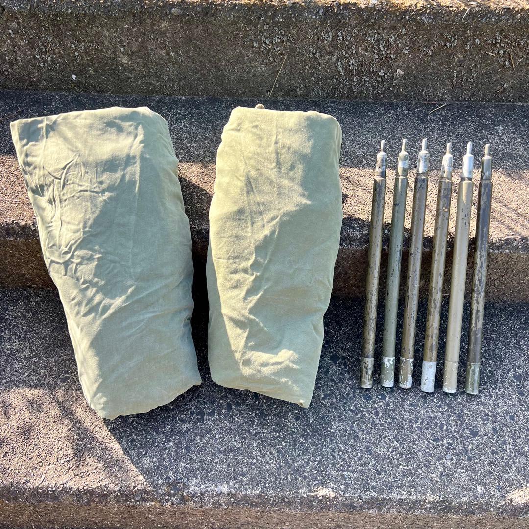 USパップテント YKKファスナー加工済み ポールセット