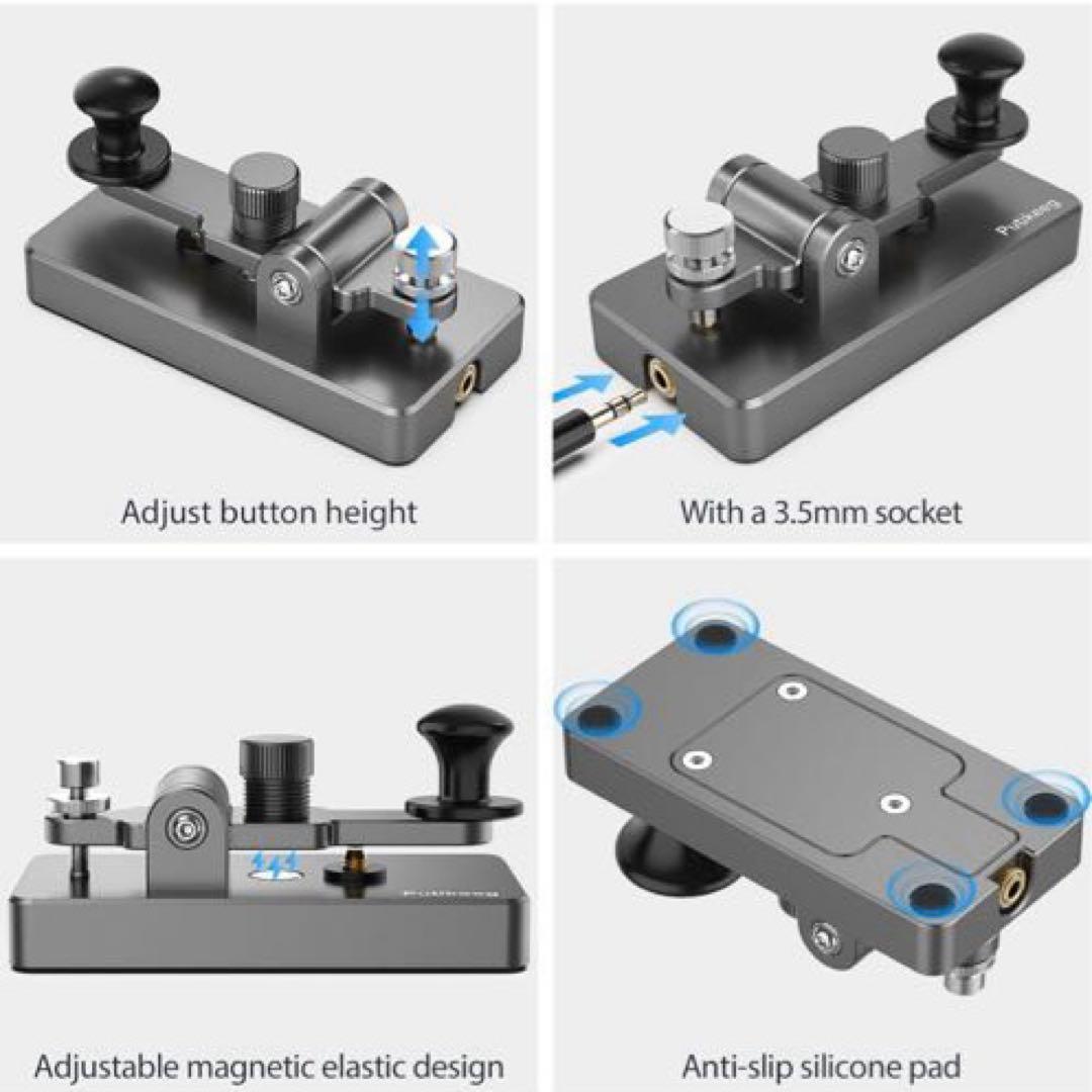 未使用）PUTIKEEG アマチュア無線 電鍵 パドル モールス信号