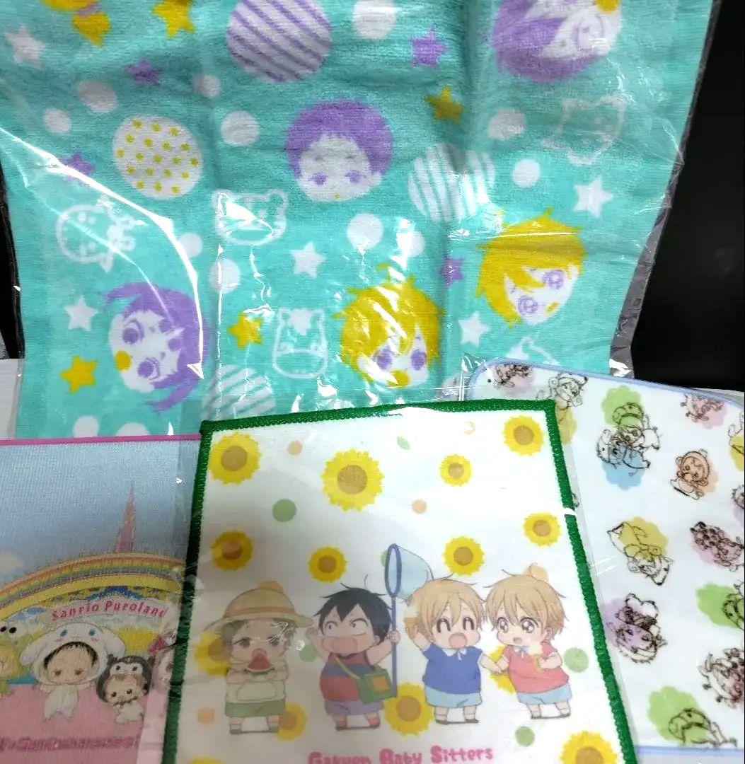 【新品】学園ベビーシッターズ☆タオルハンカチ4枚セット虎太郎&鷹&拓馬&数馬