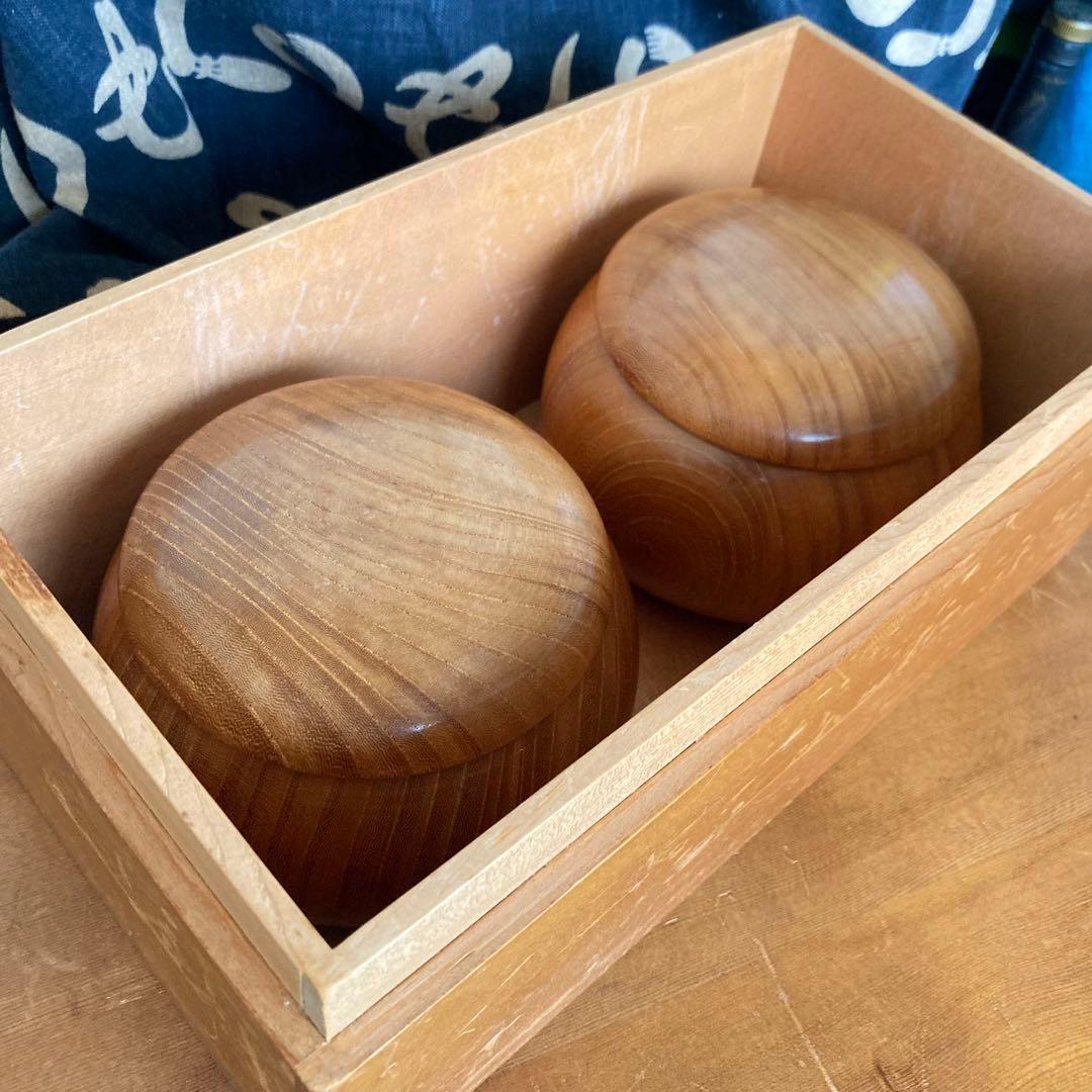 碁石、碁笥、碁笥箱のセット