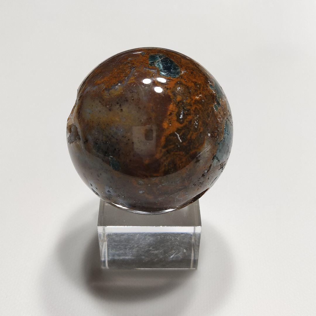 パワーストーン　天然石　穴開きジャスパー　直径4.5cm　139g　No.377