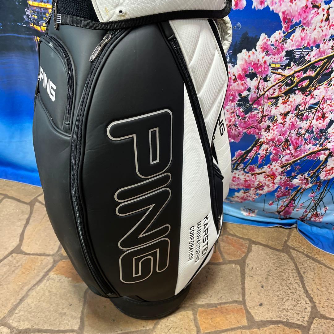 寶BT-1058 PING KARSTEN 白黒 キャディバッグ