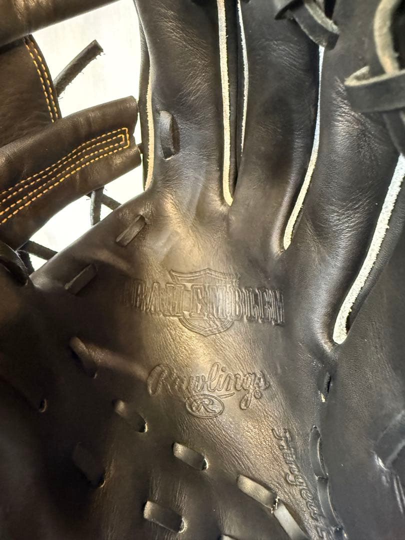 Rawlings 野球グローブ 黒 右投げ用　一般軟式　高級