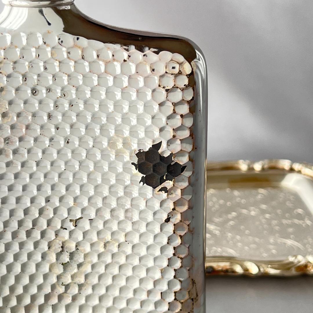 【Godinger】 バッカスのフラスク【シルバープレート】ウイスキーボトル