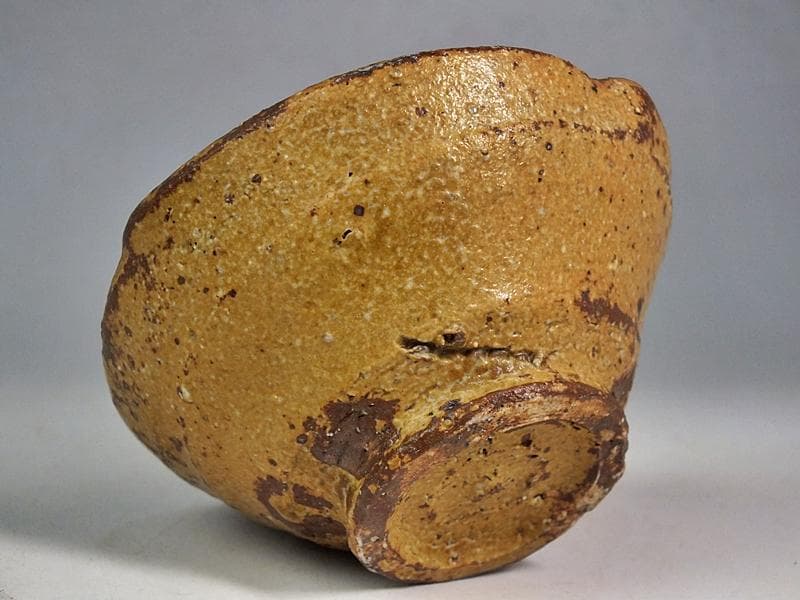 ☆細川護熙 作 伊羅保ぐい呑 共箱 *真贋保証* ☆A9