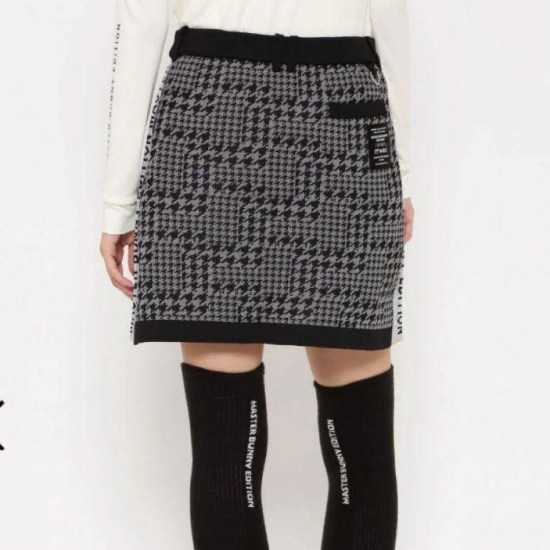 マスターバニー14G 天竺度詰めジャガード千鳥柄ブルゾン黒×白サイズ1