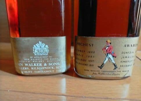 ジョニー・ウォーカー 1960年代 ブラック& レッドラベル 希少コルクキャップ