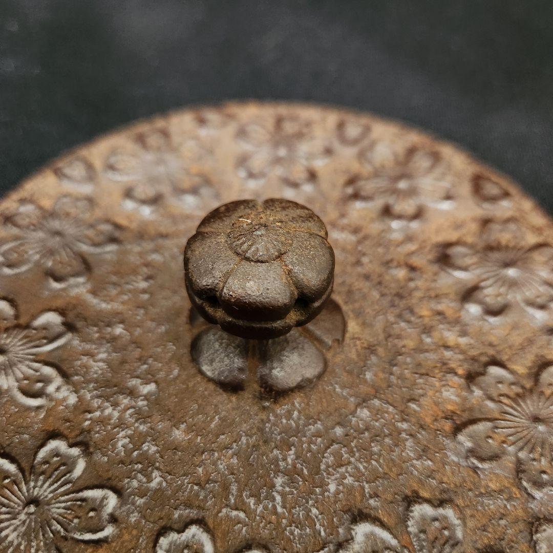 南部鉄器 岩鋳 桜吹雪 鉄瓶