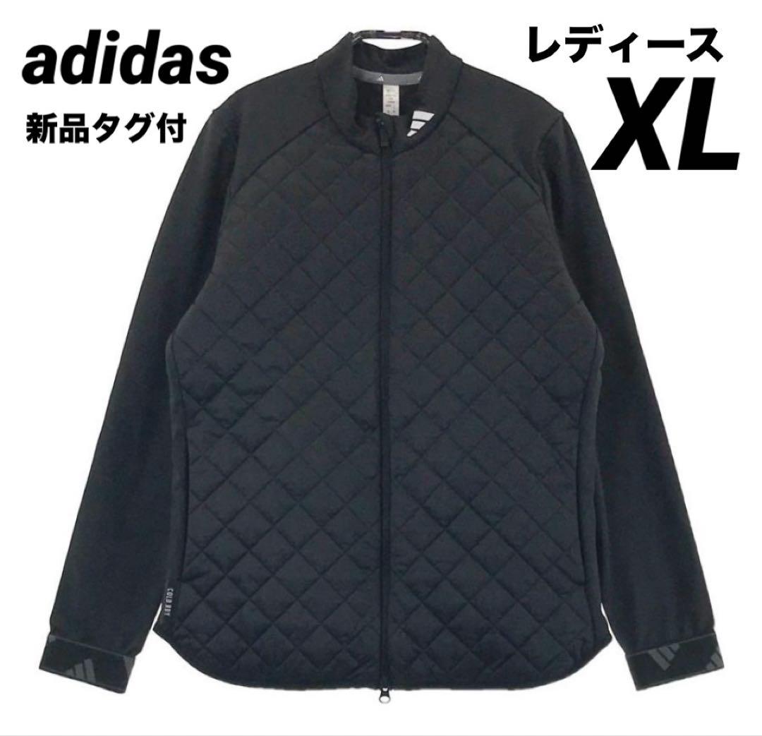 XL アディダス　ゴルフ　キルトレイヤード フルジップジャケット　レディース