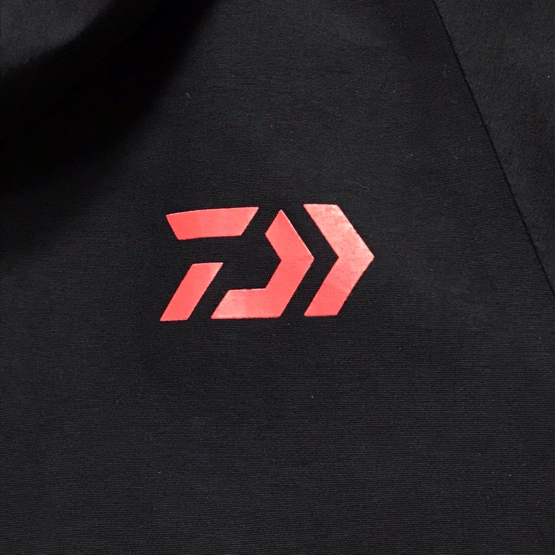 DAIWA ダイワ　ゴアテックスレインスーツ　ナイロンジャケット　ロゴ　ブラック