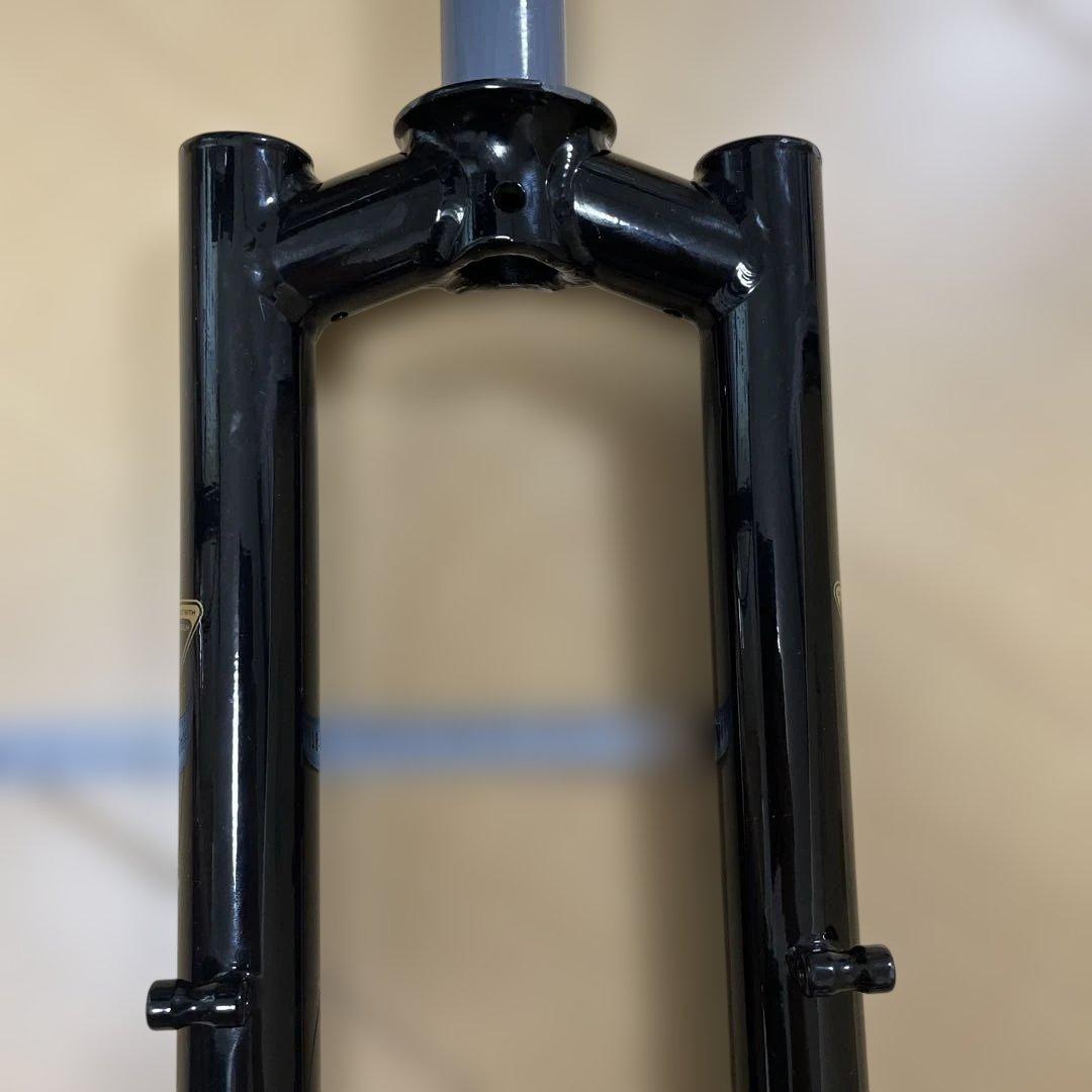 クロモリ製MTBフロントフォーク 肩下430mm 15x110mm 中古 訳あり