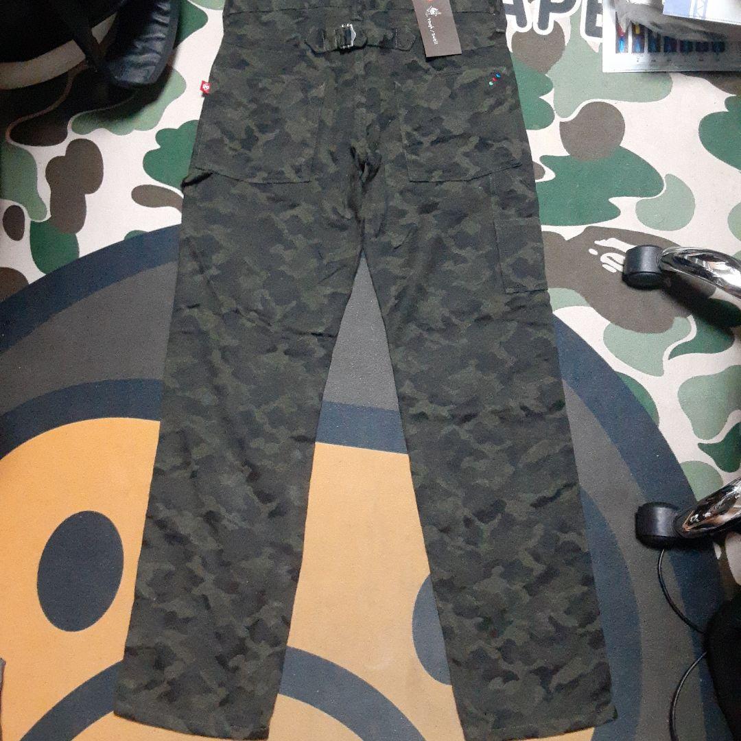 新品未使用 rough&swell ラフアンドスウェル　カモ柄迷彩　ウールパンツ