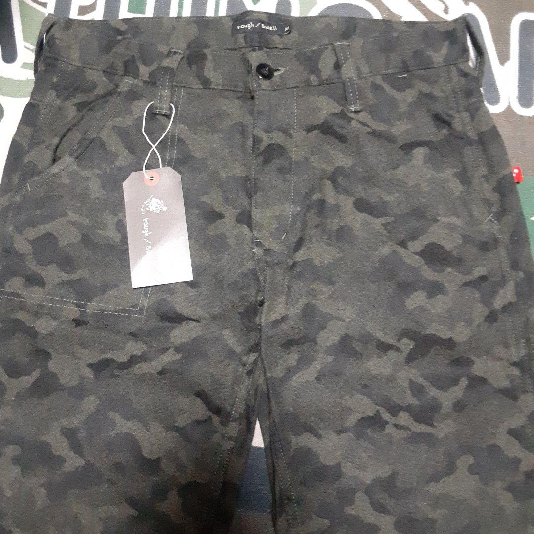 新品未使用 rough&swell ラフアンドスウェル　カモ柄迷彩　ウールパンツ