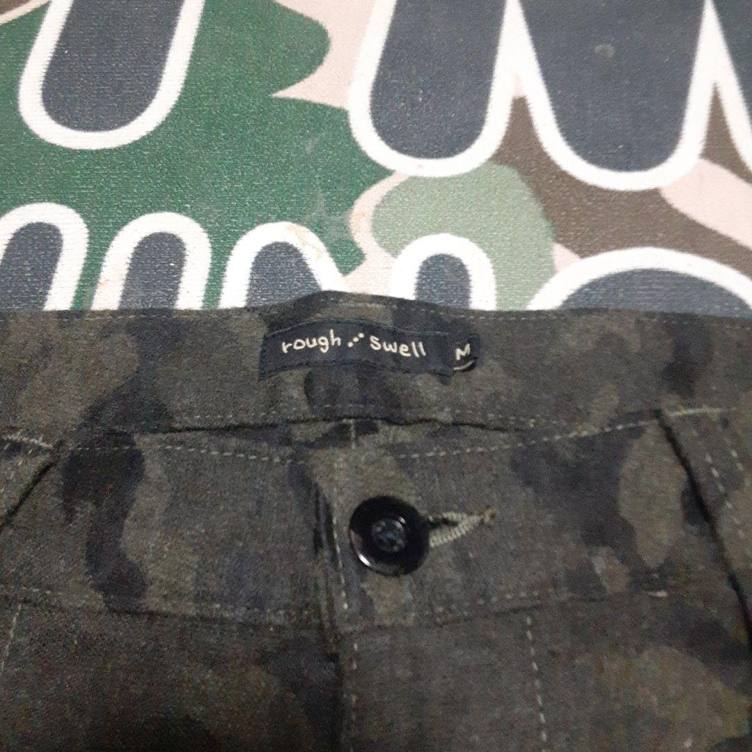 新品未使用 rough&swell ラフアンドスウェル　カモ柄迷彩　ウールパンツ