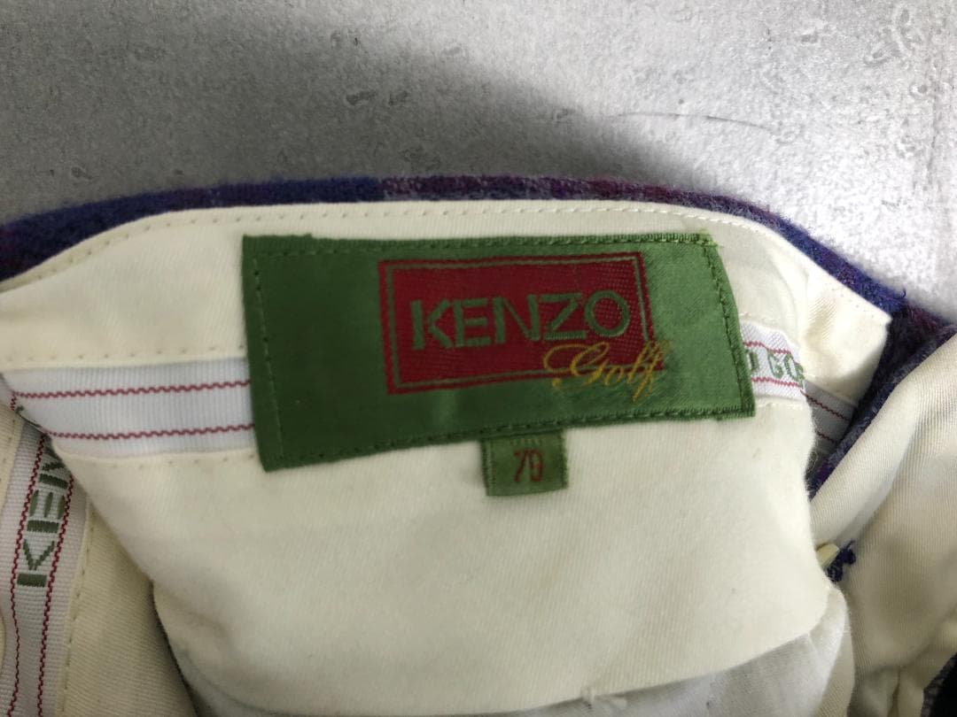 KENZO GOLF パッチワーク風 チェック パンツ 0-64-832