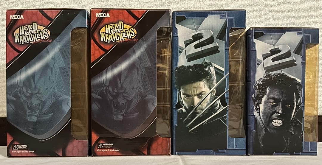 MARVEL　NECA　ボブルヘッド　スパイダーマン、X-MEN　4体セット