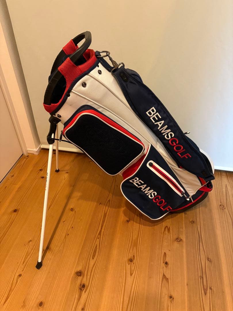 BEAMS GOLF キャディバッグ トリコロール