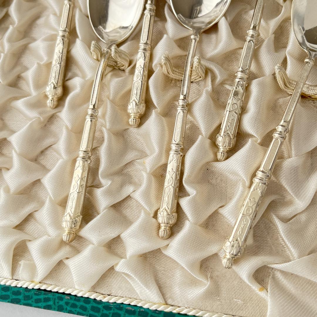 【SFAM】 ロシア様式のアイスクリームスプーン 12本組 仏蘭西 13.5cm