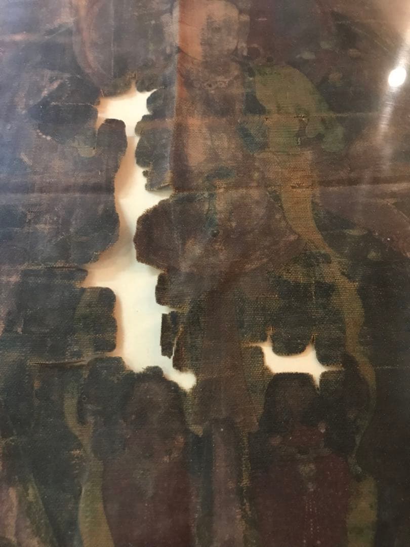 タンカ 仏画 肉筆 骨董 十一面観音 額付き