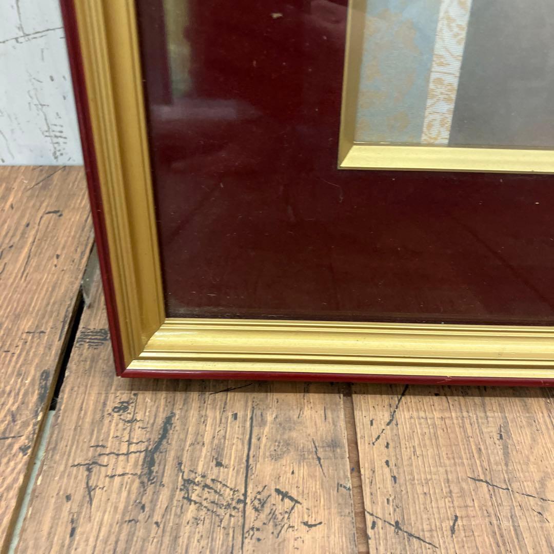 昭和レトロ 上村松園 芸妓 序の舞 リトグラフ 日本画 絵画 額縁 額装 美術