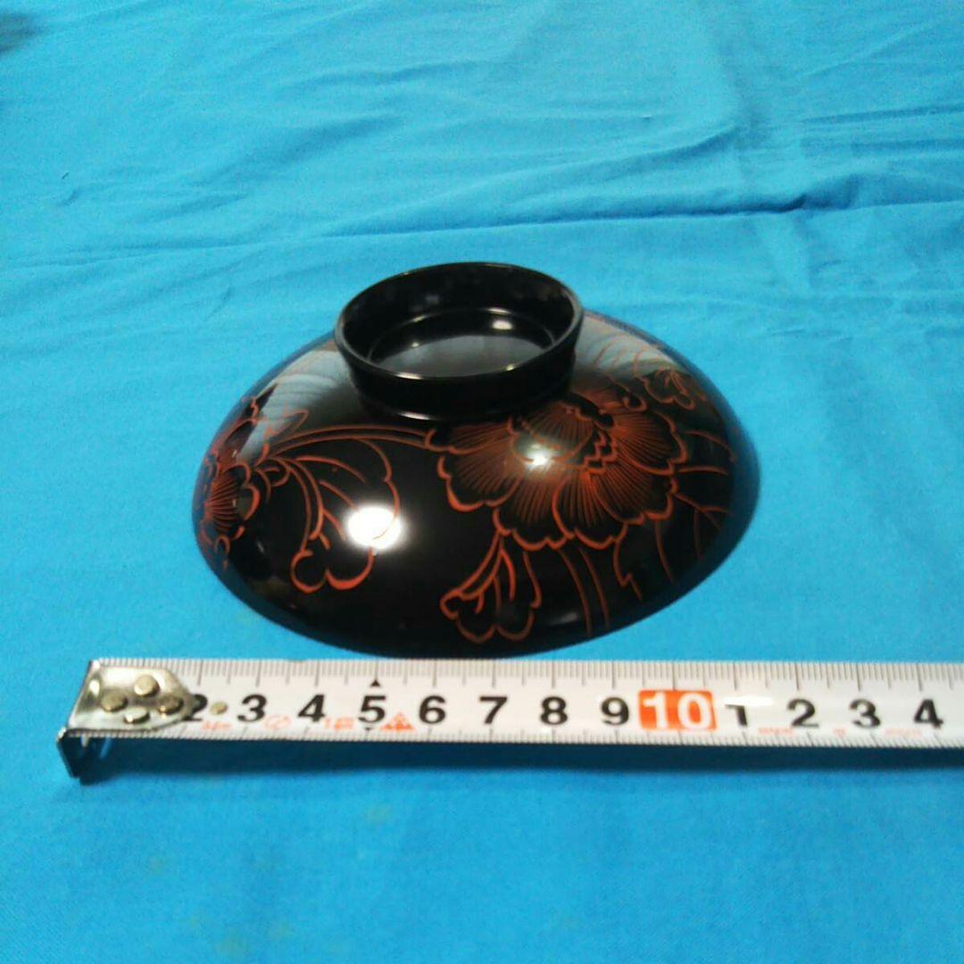 レア物、高級木製本漆塗り吸い物椀、お雑煮椀 ５人前