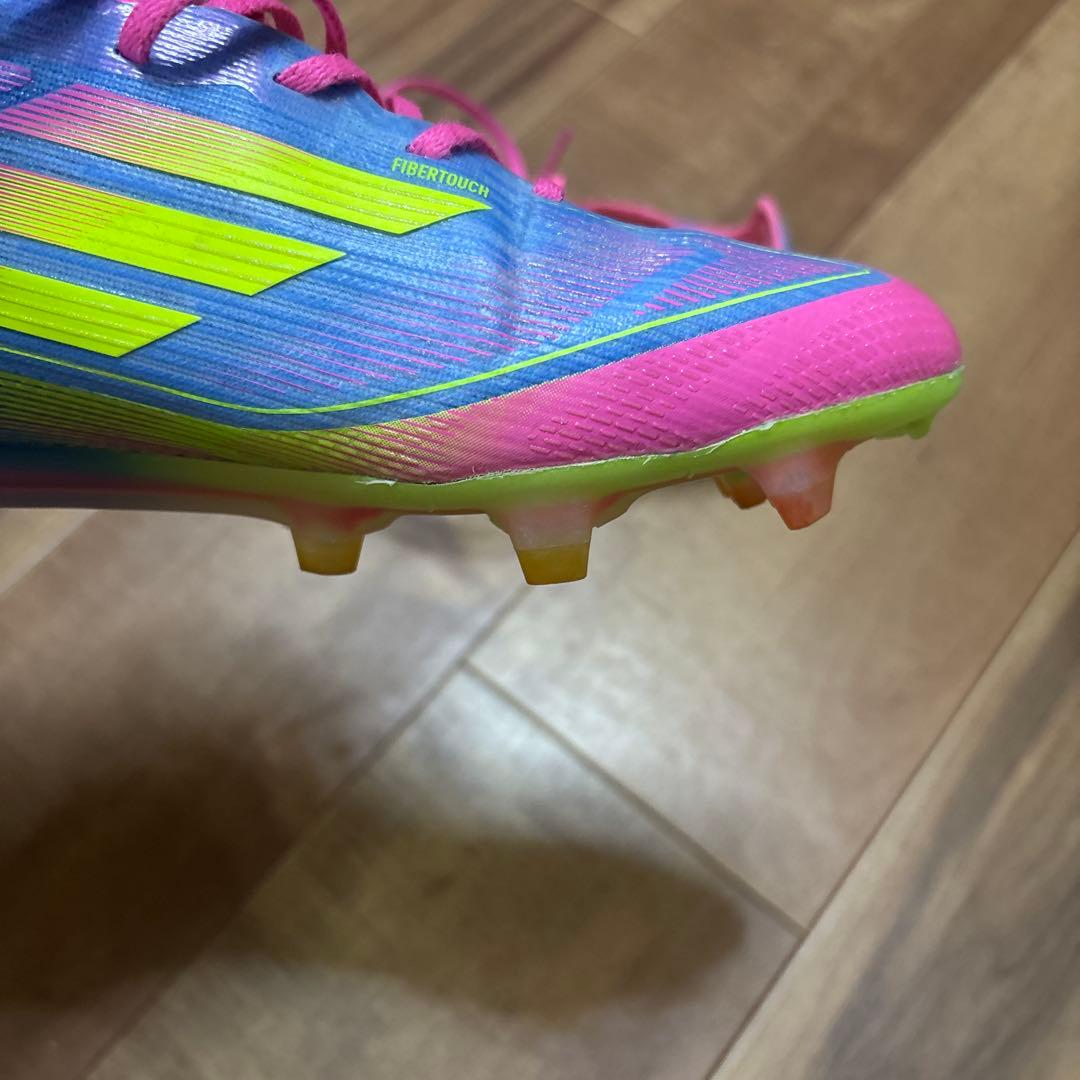 adidas F50 サッカーシューズ 青/ピンク/黄