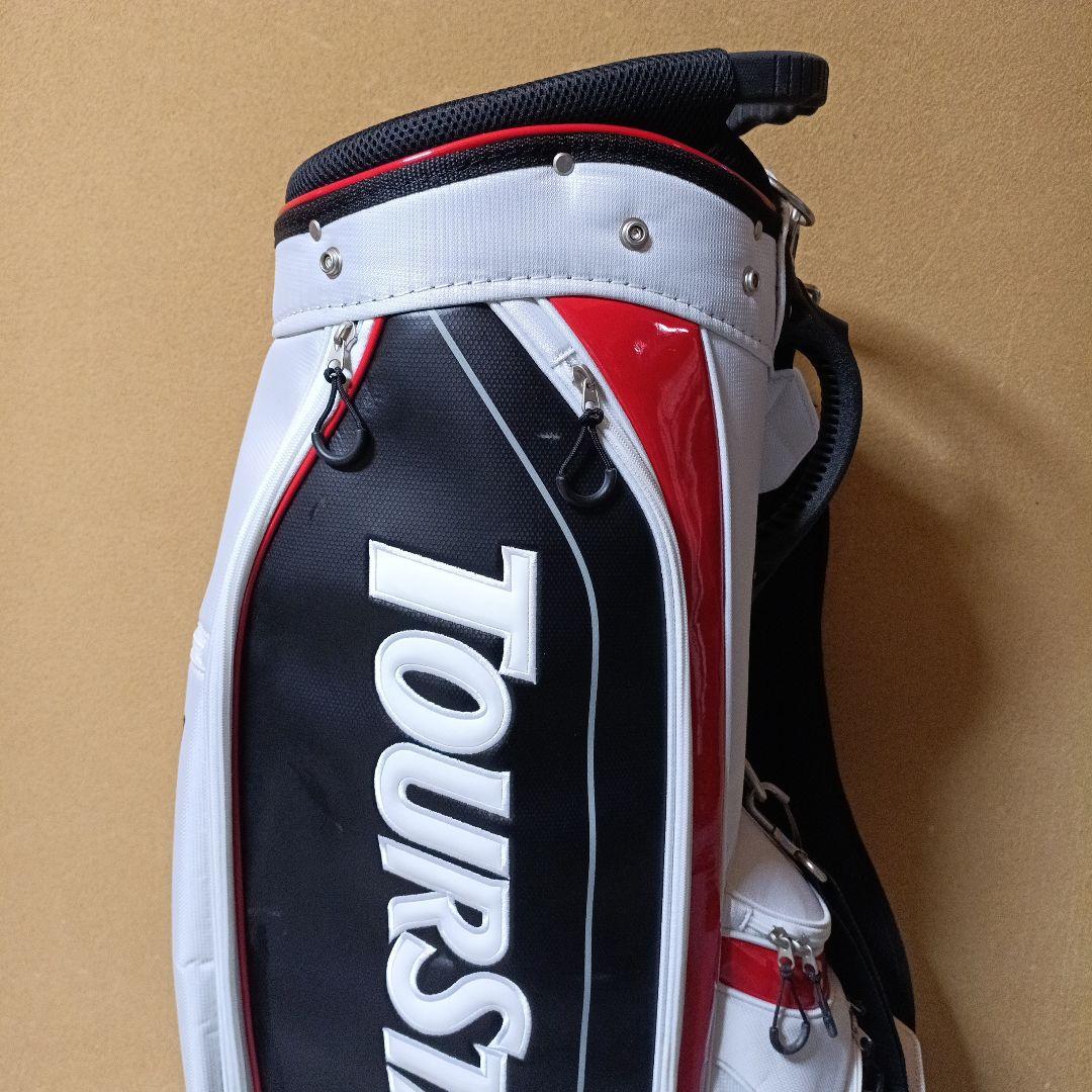 軽量 Tourstage キャディバッグ ホワイト/ブラック/レッド