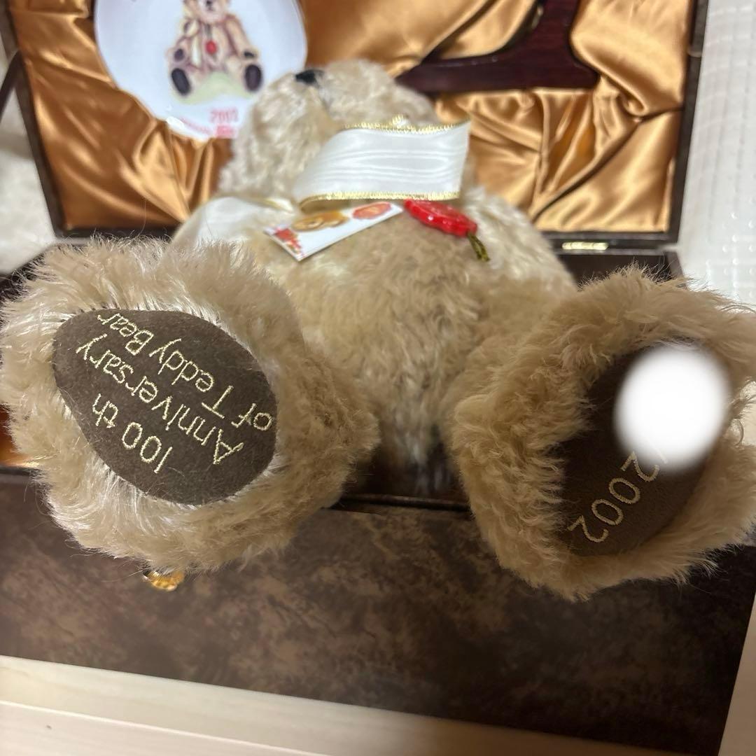 ハーマン テディベア 100th アニバーサリー ベア＆プレート セット