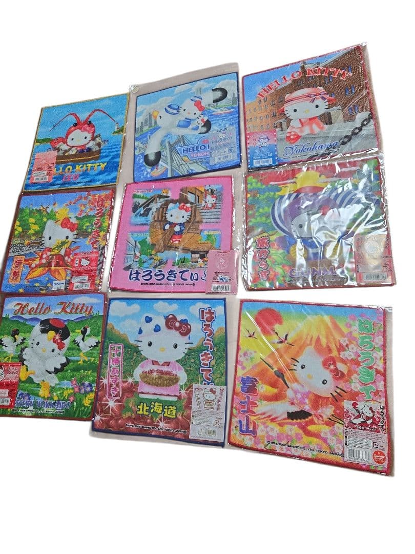 【昭和レトロ物】キティーご当地ハンカチオルゴール下敷き日よけシャーペンストラップ