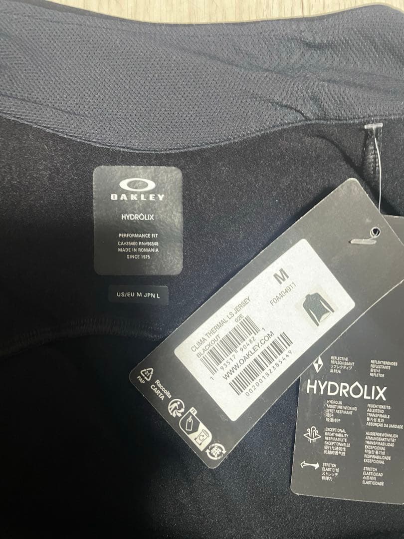 新品未使用　OAKLEY 長袖サイクルジャージ　裏起毛素材