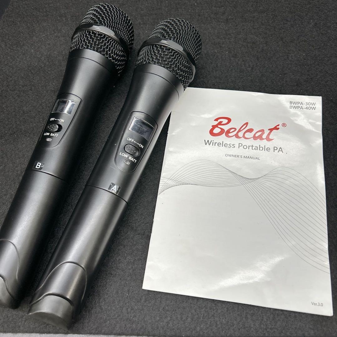 Belcat ワイヤレス ポータブル PA スピーカー BWPA-40W セット