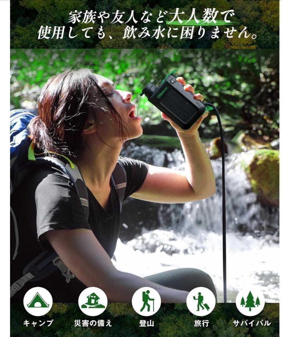 【防災安全協会認証品】 Greeshow 携帯浄水器 日本正規品 GS-2811