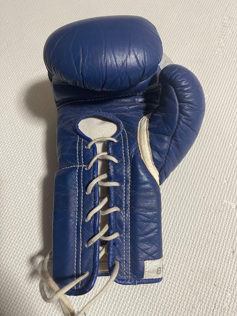廃盤Winning グローブ 青/白 ひも式8オンス訳アリ