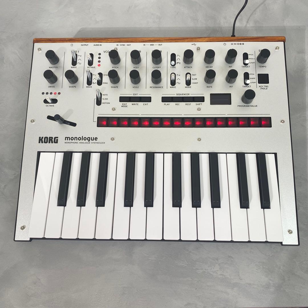 【美品】KORG monologue アナログシンセサイザー　純正アダプター付