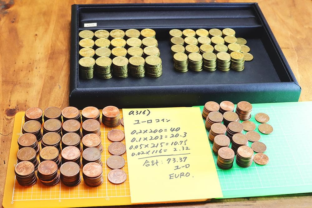 a316 ユーロ　　硬貨　ヨーロッパ　73.37ユーロ　コレクション　大量