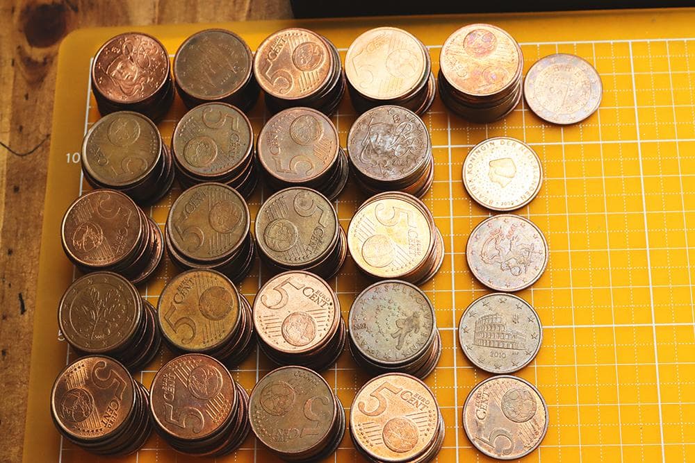 a316 ユーロ　　硬貨　ヨーロッパ　73.37ユーロ　コレクション　大量