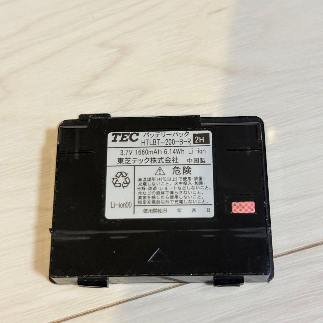 東芝　TEC HTL-200ハンディターミナル　黒　バッテリー　充電器付き